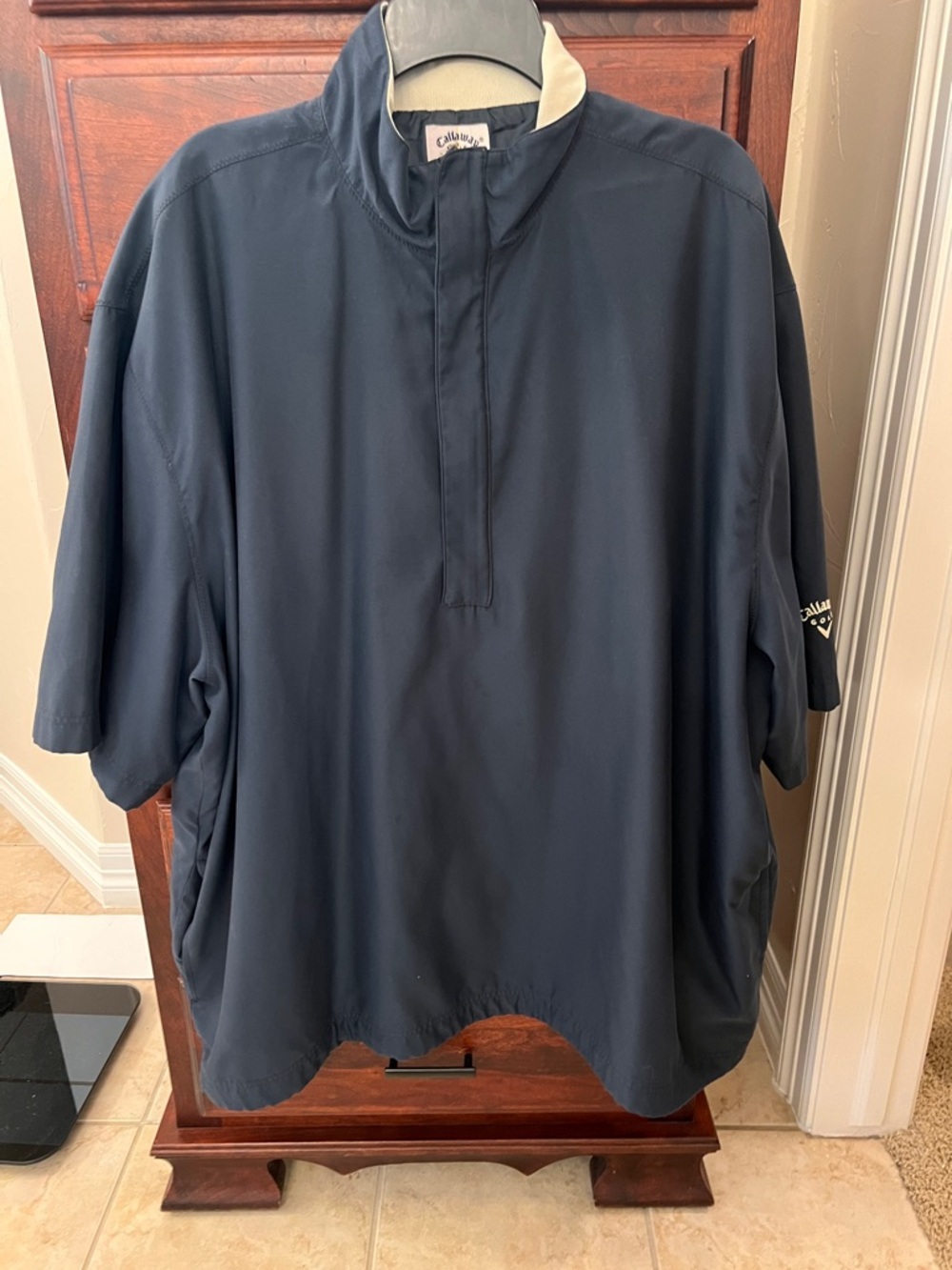 Callaway Navy Short-Sleeve Quarter-Zip Golf Pullover